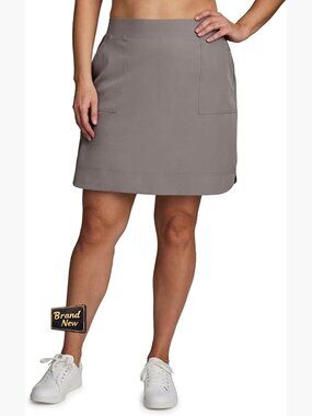 Plus Size Long Skort with Pockets Athletic Quick Dry Woven Golf Pickleball